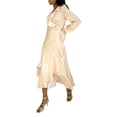 thumbnail image 3 of xiaxaixu Robe d'Été pour Femmes Imprimé Zèbre Manches Longues à Volants Col en V Taille Haute Longueur Moyenne Robe de Soirée, 3 of 9