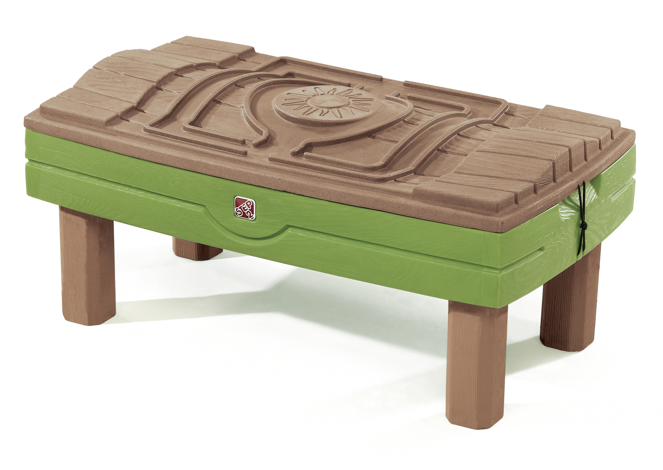 Step2 Naturally Playful Green Sandbox and Water Table for Toddler with Cover and Umbrella - image 5 of 5