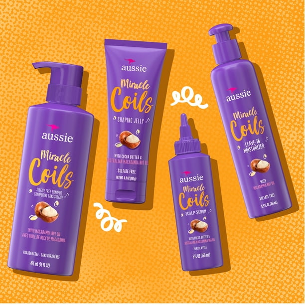 Parasit Refinement gør ikke Aussie Miracle Coils Leave-in Moisturizer with Macadamia Nut Oil, Sulfate  Free, 8.5 fl. oz. - Walmart.com