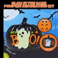 thumbnail image 2 of Glow in The Dark Black Pumpkin Decorating Kit 1 Pack, DIY No Carve Halloween Decoration Set with Clings Eyes Spiders for Party Table Decor with Snoep in Beperkte Oplage, 2 of 7