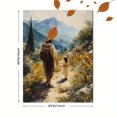 thumbnail image 3 of Qisvanset 12x16 Inch Framed Canvas Wall Art Jesus And Girl Mountain Scenery Faith Presence Home Wall Decor, 3 of 8