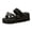 Black, variant on Sparkly Rhinestones Pearl Platform Wedge Sandals for Women 2026 Beach Summer Bling Flower Memory Foam Chunky Flip Flops Comfortable Walking Dressy Slides Vacation Black Size 7.5
