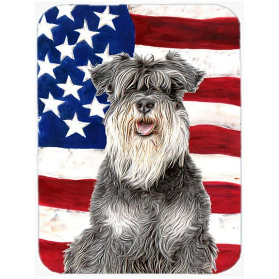 Carolines Treasures USA American Flag with Schnauzer Mouse Pad