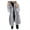 Gray, variant on Womens Long Sleeve Winter Warm Lapel Fox Faux Fur Coat Jacket Overcoat Outwear with Pockets,Fall Open Front Cardigan Faux Fur Coat Parka Shaggy Jacket Beige XXL