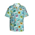 thumbnail image 2 of Easygdp World Travel1 Men's Hawaiian Shirts Print Lapel Short Sleeve for Beach, vacation, party, casual occasions - Small, 2 of 9