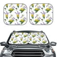 thumbnail image 2 of Daiia Lavender Flowers 2PCS Car Windshield Sun Shade, Foldable Sun Shield for Car Front Window, Auto Sun Blocker Visor Protector Universal for Truck SUV Pickup-Medium, 2 of 7