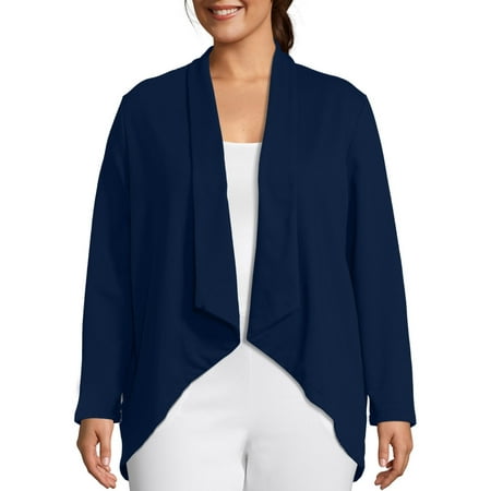 Just My Size Women's Plus Size French Terry Flyaway Cardigan