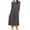 Small Polka Navy, variant on MOA Collection Women's Loose Fit Scoop Neck 3/4 Sleeve Polka Dot Patterned A-Line Midi Dress