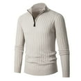 thumbnail image 2 of Men's Long-sleeved Half-turtleneck Zip-up Sweater, 2 of 10