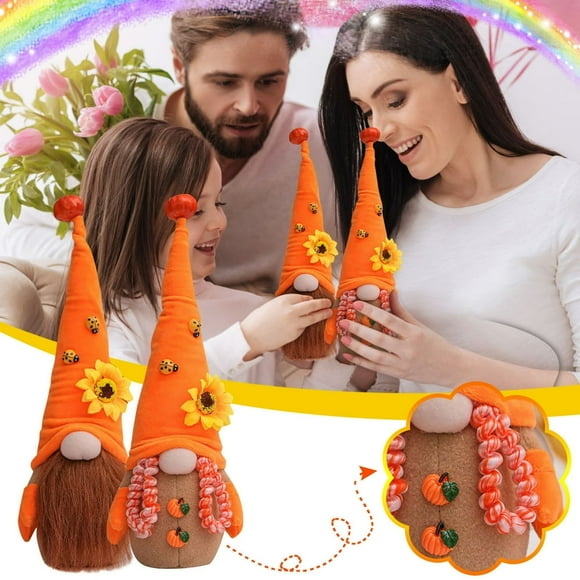 Orange H Arvest Festival Faceless Rudolph Doll Decoration Ornaments