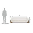 thumbnail image 3 of Pemberly Row Modern 90" Sherpa Sofa in Ivory White Boucle Finish, 3 of 7