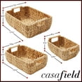 thumbnail image 4 of Casafield (Set of 3) Water Hyacinth Oval Storage Baskets with Wooden Handles - Small, Medium, and Large Woven Nesting Baskets, 4 of 7