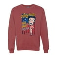 thumbnail image 1 of Wild Bobby, Betty Boop America Land of the Free Home of the Brave Betty Boop Unisex Crewneck Sweatshirt, Vintage Heather Red, 3X-Large, 1 of 5