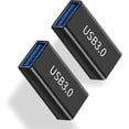 thumbnail image 1 of USB female to female adapter, 2-pack, USB 3.0 adapter extension., 1 of 4