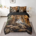 thumbnail image 2 of Feelyou Jungle Cheetah Leopard Twin Bedding Sets 7pcs, Rustic Bedding Comforter Set, 2 of 8
