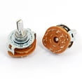 thumbnail image 1 of 2 Pcs 1P11T 1 Polo 11 Posiciones 6mm Diámetro del Eje Estriado Selector de Bandas Interruptor Rotativo, 1 of 1