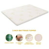 2 Queen Size Memory Foam Bamboo Cover Mattress Pad Bed Topper 60x80