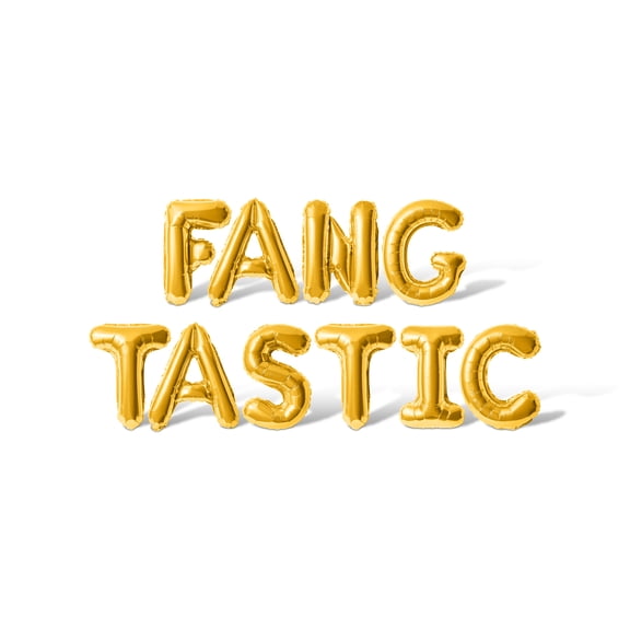 Letter Balloons - FANG TASTIC 16" Inch Alphabet Letters Foil Mylar Balloon Halloween Party Banner (Gold)