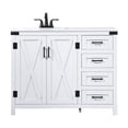 thumbnail image 3 of Elegant Decor Grant 42" Aluminum MDF Single Bathroom Vanity in White, 3 of 8