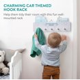 thumbnail image 2 of Kids Coat Hooks Rack Wooden Hanger Rail with Pegs Wall Mounted Children&#s Coat Rack with Hooks Cute Animals Design, 2 of 6