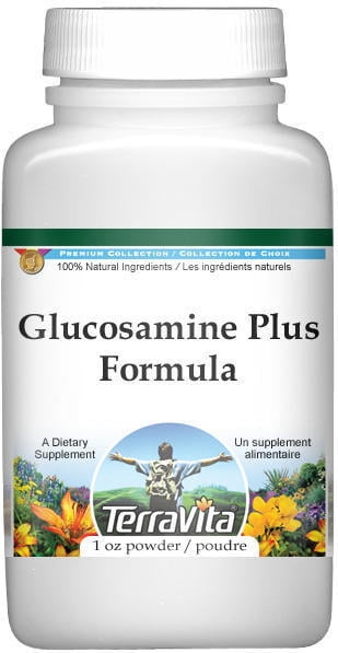 TerraVita Glucosamine Plus Formula - Glucosamine, Cat's Claw and Devil's Claw - Powder, (1 oz, 2-Pack, Zin: 516878)