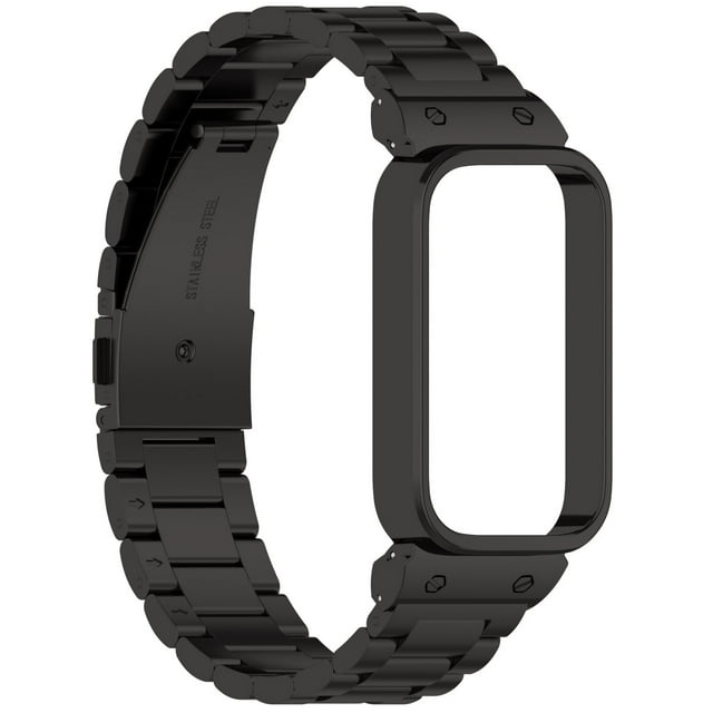 Stainless Steel Smart Watch Band Replacement with Secure Clasp for Fitness