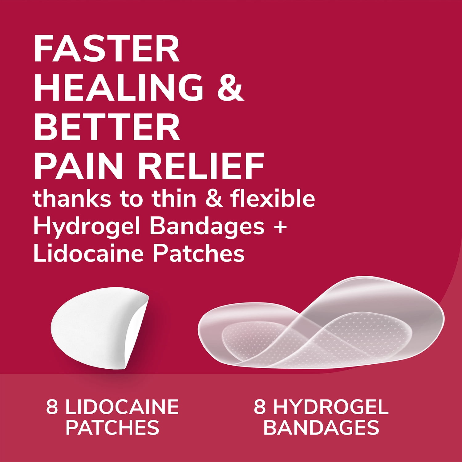 (4 pack) Dr. Scholl's Blister Pain Relief Complete Kit with Lidocaine, 8 Count
