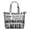 Black, variant on 22 Inch Oversized Travel Bag Lightweight Canvas Weekender Duffel with Multi Pockets, Slogan Print