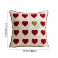 thumbnail image 3 of Taicans Heart Pattern Pillow Cover 18x18 Inch,Soft Plush Velvet Throw Pillow Case for Living Room Sofa Bedroom,Black White Decorative Square Cushion Cover with Heart Design, 3 of 7