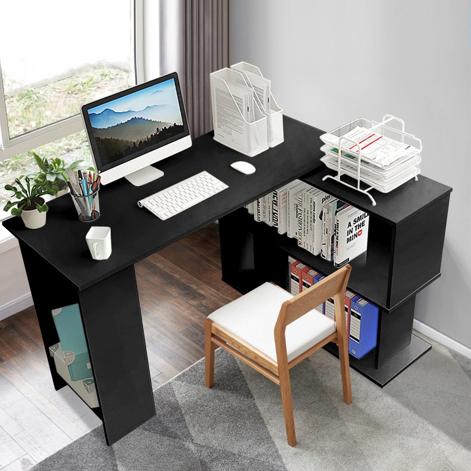 jjayotai Home office Desk Clearance L Shape Computer Desk Corner Laptop