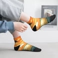 thumbnail image 6 of Uemuo Tropical Sunset Paradise Printed Crew Socks, Moisture-Wicking Socks, Athletic Socks for Men Breathable Cushion Socks Casual Sport Socks for Running Traveling, 6 of 6