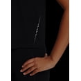 thumbnail image 5 of BALEAF Women's Workout Tops Athletic Shirts Cropped Short Sleeve Split Back Running Gym Quick Dry Sun Protection UPF 50+ Black XL, 5 of 7