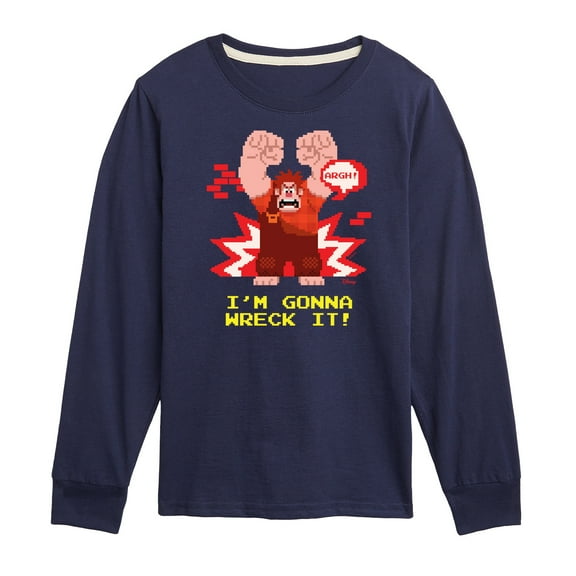 Disney Wreck It Ralph - I'm Gonna Wreck It - Toddler & Youth Long Sleeve Graphic T-Shirt