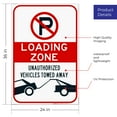 thumbnail image 3 of No Parking Symbol Sign, Loading Zone Sign, 24x36 Corrugated Plastic, 3 of 7