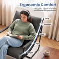 thumbnail image 3 of CELTOSS Modern Accent Chair, Comfy Lounge Chair with Plush Cushion and Metal Frame, for Bedroom, Living Room and Home Office, 2 Pack, Dark Gray, 3 of 14