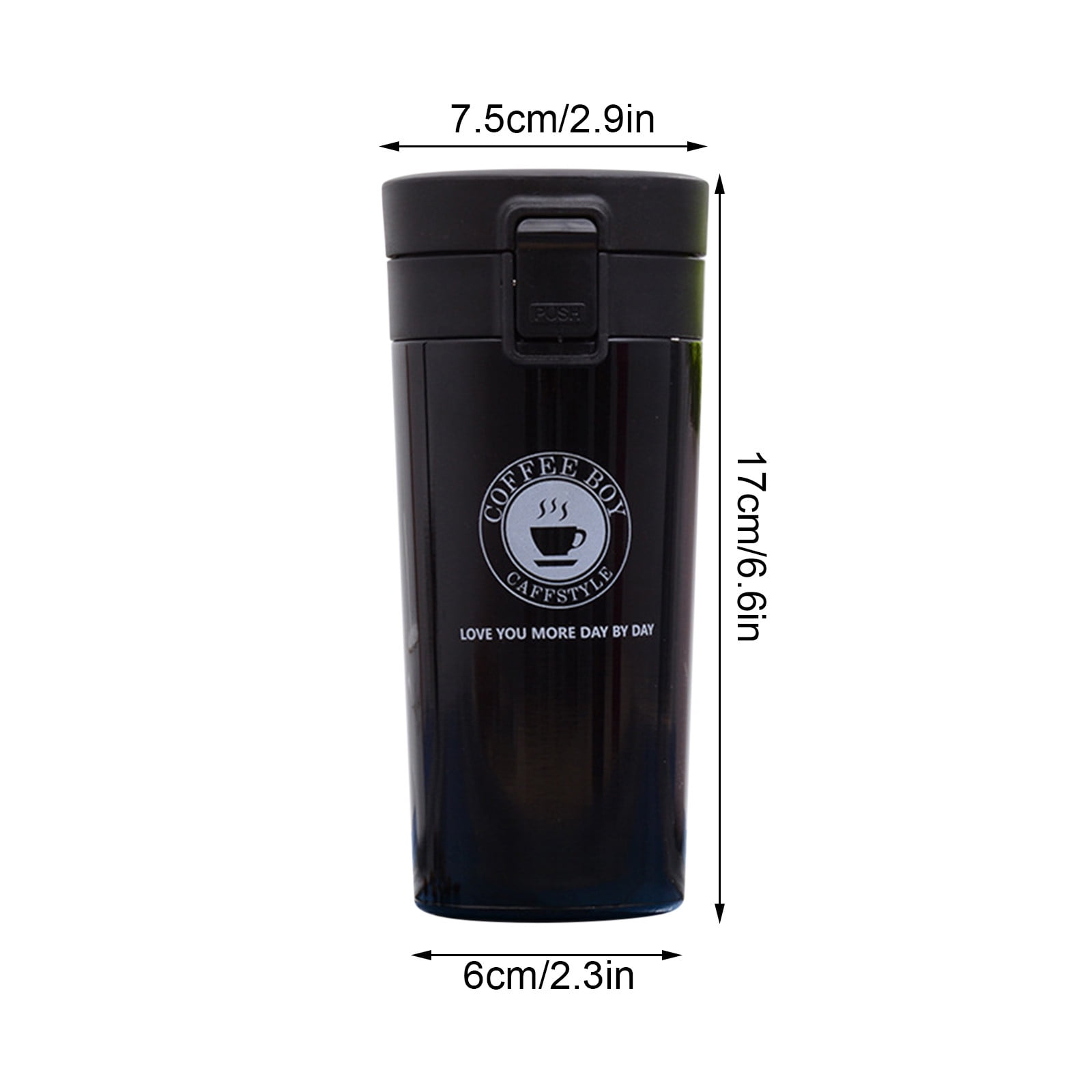SDJMa Insulated Thermos Travel Coffee Mug with Snap Flip Lid