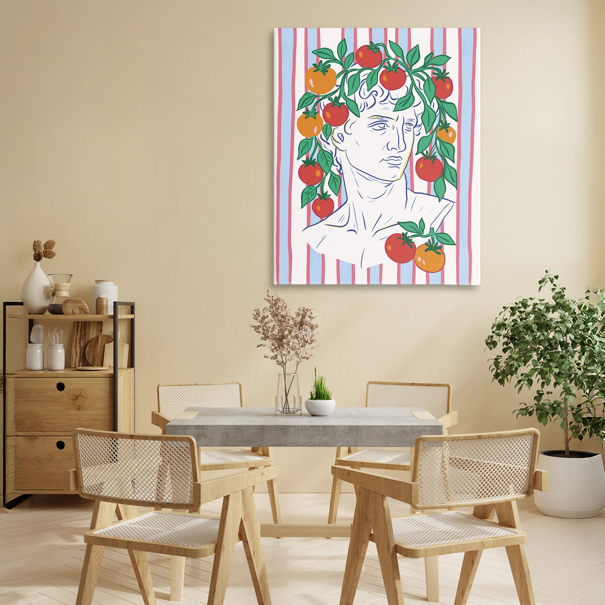 Stupell Industries La Rossa Sculpture Face Canvas Wall Art, design by Radhika Modi