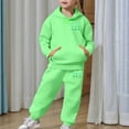 thumbnail image 6 of NAFUU Toddler Girl Clothes Children Boys Girls Sweatsuits Solid Color Long Sleeve Hoodie Pullover Tops Pants Set 2Pcs Kids Athletic Outfits Hallowmas Vintage 2-3 Years, 6 of 7