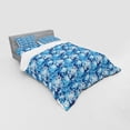 thumbnail image 3 of Ambesonne Flower Bedding Set 3 Pcs, Blue Color Palette Roses, Twin XL, Sky Blue Blue, 3 of 3