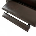 thumbnail image 6 of Cecilia Contemporary Faux Leather Pushback Recliner with Nailhead Trim, Brown and Dark Brown, 6 of 11