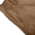 thumbnail image 5 of Bermuda Cargo Denim Shorts for Women Knee Length Elastic Waist Multi Pockets Casual Summer Long Jorts Brown S, 5 of 5