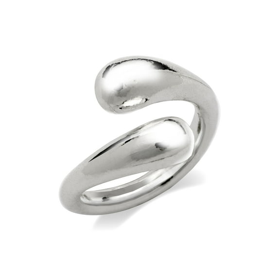 Teardrop Twisted Open Ring .925 Sterling Silver