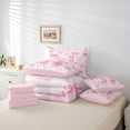 thumbnail image 6 of Castle Fairy Personalized Initial M Twin Bedding Sets,Pink Bow Bedding Comforter Set, 6 of 8