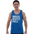thumbnail image 4 of Worlds Okayest Uncle Niece Nephew Fun Mens Big & Tall Graphic Tank Top Brisco Brands 2X, 4 of 5