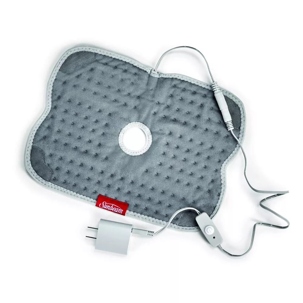 Sunbeam SelectRelief Extended Therapy Heating Pad Back Relief Bundle | Heated Back Brace with Extra Gel Pack