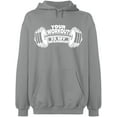 thumbnail image 2 of OXI Hoodie Sweatshirt - Your Workout is, Basic Casual Hoodie for Men's and Women Fleece Hoodie Long Sleeve - Sport Grey Large, 2 of 3
