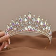 thumbnail image 2 of Yoyauz Women's Gold Crown Crystal Princess Tiara Crystal Queen's Crown Wedding, Bridal Hair Ornament Birthday Prom, Beauty Pageant Party  Barmitzvah Rite of Passage, Photo Props, 2 of 8