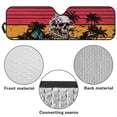 thumbnail image 7 of Psesaysky Hawaiian Skull Palm Tree Front Windshield Sun Shade Foldable Front Window Sun Shield Visor Fit for Off-road Vehicle Block UV Rays Car Accessories Heat Keep Car Cooler, 7 of 7