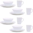 thumbnail image 2 of Victoria Home Gifts 16-Piece dinnerware,Plate Set, dinnerware Set for 4, Plates and Bowls Set, A Grade Glassware Dinnerware Set, Kitchen Set,Opal Glassware Dinner Plates,Plates,Mugs (2), 2 of 5