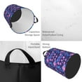 thumbnail image 3 of KLL Blue Skull Rose Waterproof Foldable Laundry Hamper Bucket with Handles for Storage Bin,Kids Room,Home Organizer (Medium ), 3 of 7